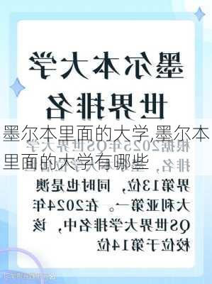 墨尔本里面的大学,墨尔本里面的大学有哪些