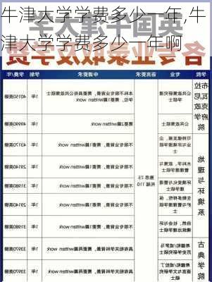 牛津大学学费多少一年,牛津大学学费多少一年啊