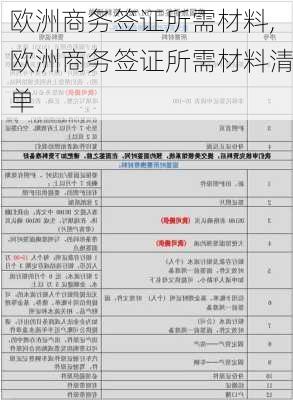 欧洲商务签证所需材料,欧洲商务签证所需材料清单