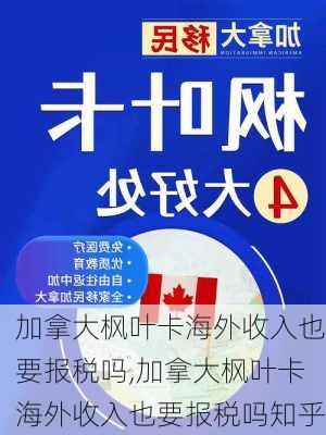 加拿大枫叶卡海外收入也要报税吗,加拿大枫叶卡海外收入也要报税吗知乎