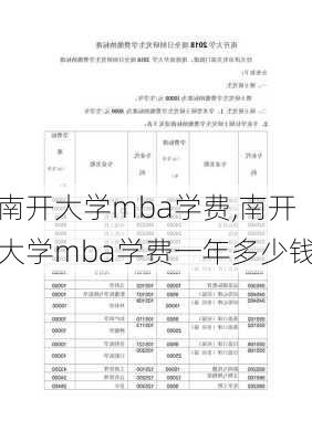 南开大学mba学费,南开大学mba学费一年多少钱