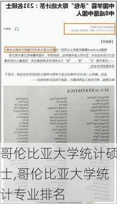 哥伦比亚大学统计硕士,哥伦比亚大学统计专业排名