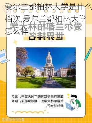 爱尔兰都柏林大学是什么档次,爱尔兰都柏林大学怎么样