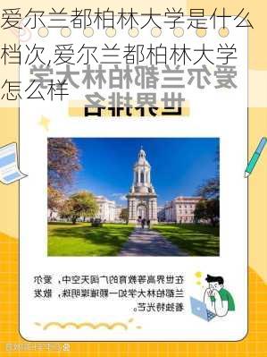 爱尔兰都柏林大学是什么档次,爱尔兰都柏林大学怎么样