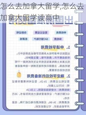 怎么去加拿大留学,怎么去加拿大留学读高中