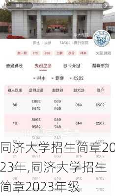 同济大学招生简章2023年,同济大学招生简章2023年级