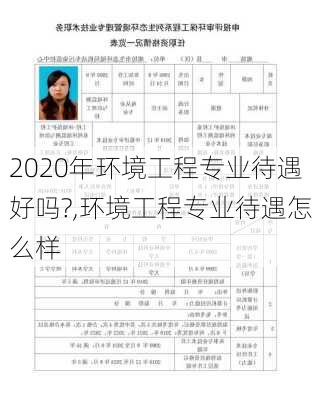 2020年环境工程专业待遇好吗?,环境工程专业待遇怎么样