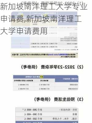 新加坡南洋理工大学专业申请费,新加坡南洋理工大学申请费用