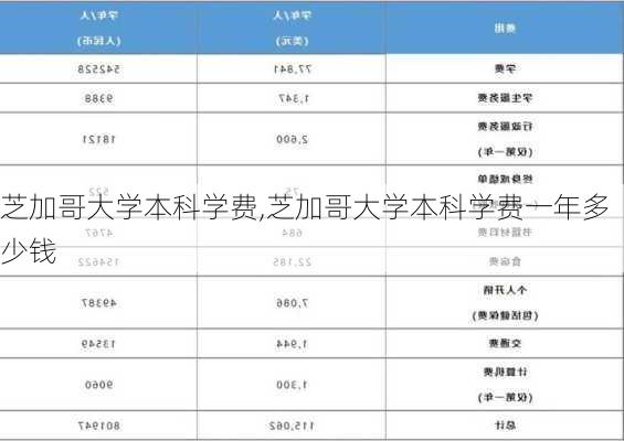 芝加哥大学本科学费,芝加哥大学本科学费一年多少钱