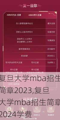 复旦大学mba招生简章2023,复旦大学mba招生简章2024学费